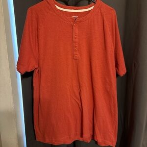 United By Blue Men's Rust Henley Short Sleeve Shirt